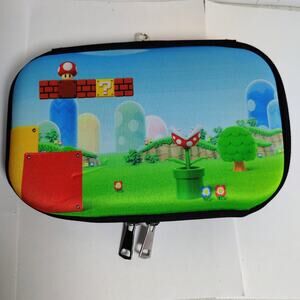 Super Mario Nintendo Travel Carrying Case Pouch Zip Case Clip NWOT
